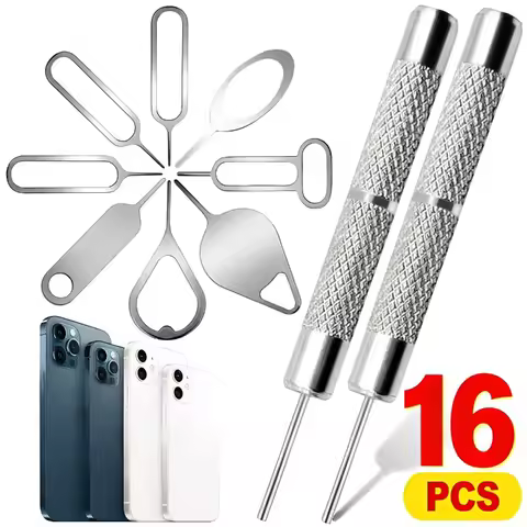 16Pcs/Set Sim Card Tray Pin Eject Removal Tool Needle Opener for Apple iPhone iPad HTC Samsung Xiaom