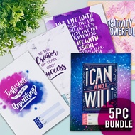 Inspirational A5 Notebook Exercise Jotter Book Diary Creative Book with Lines for School Stationery 