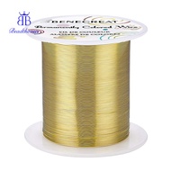 1roll Round Copper Wire for Wire Wrapped Jewelry Making Light golden 22 Gauge 0.6mm 164.04 Feet(50m)