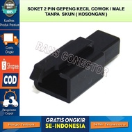 BLACK MALE 2 PIN SOCKET BLACK MALE 2 PIN CABLE SOCKET SMALL FLAT 2 PIN SOCKET MATERIAL HEAT RESISTAN