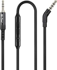 Mr Rex Replacement Audio Cable Cord with Mic for Bose 700 QuietComfort QC35 QC35II QC25 QC45 Headphones, JBL E45BT E55BT E65BTNC 750NC Earphone, Nylon-Braided 2.5mm to 3.5mm Aux Cord Wire(1-Pack, 5ft)