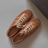 Genuine Genuine Leather~Flat Bottom Inner Heightening German Training Shoes Women 2025 New Style sav