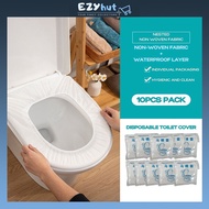 10pcs Pack Disposable Toilet Seat Cover Toilet Bowl Cover Toilet Cover Pelindung Penutup Tandas Alas Tandas Duduk