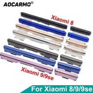 Aocarmo เหมาะสำหรับ Mi9 Mi8 Xiaomi 8 / 9 / 9Se Mi9เปิด/ปิดที่ปรับเสียงขึ้นลงสวิตช์ปุ่มด้านข้างอะไหล่ที่สำคัญสำหรับเปลี่ยน