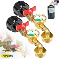 REYOUNG Propane Refill Elbow Adapter, Universal Easily Opening Propane Tank Adapter, Hot Safe with T