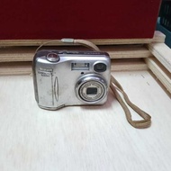 Old camera collectible item,silver Nikon Coolpix 3200 digital camera,