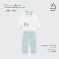Bộ dài tay La Pomme Polo thuyền buồm ra khơi - Sợi Bamboo Cotton mềm mại hỗ trợ kháng khuẩn – Bé tra