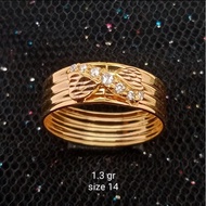 Unik Cincin Emas - 1.3 gram Kadar 750 17K - 208 Murah