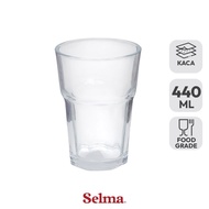 Selma 440 ML Galen Glass Tumbler - Transparent Glass Cup Drink Container Food Grade Drinkware