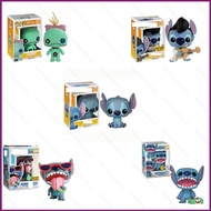 SQ5 FUNKO POP Stitch Action Figure Music Elvis Model Dolls Toys For Kids Car Ornament Collection QS5