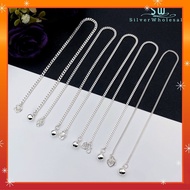 💥PROMO💥#N114 Sterling Silver 925 CSP Chain Plain Anklet ( Rantai Kaki ) Original Silver