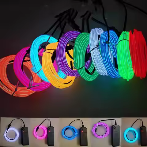 10m 5m 3m flexible neon lights EL luminescent cables waterproof party DIY atmosphere decorative ligh
