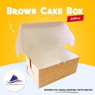 (20pcs) Brown Cake Box / Kraft Cake Box (L)165 x (W)105 x (H)75MM