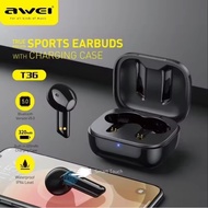 🎧 HD EARBUD | Awei T36 sports earbuds Mini Earbuds Heavy Bass TWS Wireless Sports Earphone Bluetooth
