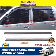 Perodua Kancil 3D Door lining chrome / Door belt moulding / Lining chrome tingkap / Sporty chrome wi
