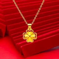 Four-Leaf Clover Pendant Sand Gold Mother's Day Girl Counter Valentine's Day Fashion Gift