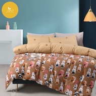 HIMAWARI丨ชุดผ้านวม 5 ฟุต ชุดผ้าปูผ้านวม 6 ผ้าปูที่นอน5ฟุต ชุดที่นอน 6 ฟุต ผ้าห่มนวม เนื้อผ้าดี ลายน่