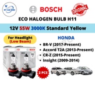 BOSCH Eco H11 Halogen Headlamp Bulb 12V 55W H11 Bulb Honda BRV 2017+ / Accord T2A 2013+ / CRZ 2015+ 