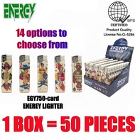 ENERGY Lighter Disposable Windproof Lighter Refillable lighter 50pcs/1box card