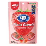 Amos 4D Strawberry Flavor Gummy Candy 65G Pack