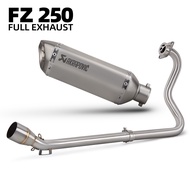 Akrapovic 370mm Exhaust Muffler with db killer for FZ250 FAZER250 full header exhaust system