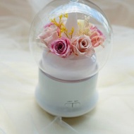 永生花燈光香氛噴霧機 黃色 粉色