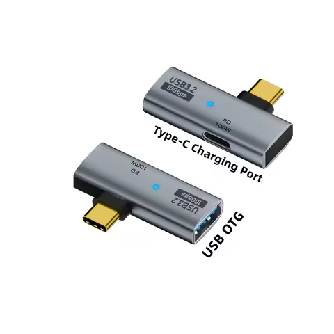 USB Type-C OTG 2in1 Adapter with 100W PD Charging Compatible for Steam Deck Switch Chromecast Google