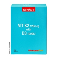 KORDELS Vit K2 120mcg with D3 1000IU 60s