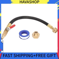 Havashop Corrosion Resistant RV Winterize Sprinkler System Kit Water Blow Out Adapter Hose Fitting Shut Off Valve with 3/4 Inch 1/4