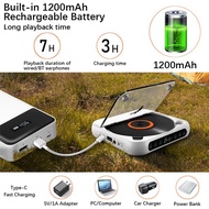 2026

 CD Player Portable BT Music Player CD Runner with Dustproof Cover 6 Modes A-B Repeat Timer Re