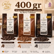400 gr [ Callebaut Couverture Belgian Choco ] 811 Well Bitter 70.5% Dark Bitter/ 823 Milk Chocolate 