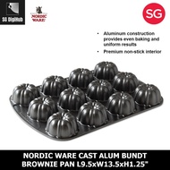 Nordic Ware Cast Alum Bundt Brownie Pan L9.5xW13.5xH1.25"