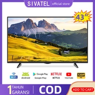 Sivatel TV Smart 32/40/43 inch TV LED Android 11.0 FHD Televisi Digital TV 43 inch Youtube-WIFI-Brow