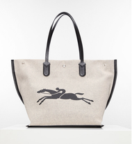 100% Original Longchamp women bags Canvas and leather shoulder bag Deformed tote bag size L Top-Handle Bag 10090HSG037 made in france