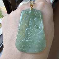 (福利優惠)緬甸天然翡翠a玉 🇭🇰 18K 冰種飄花千手觀音