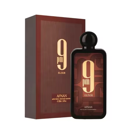 AFNAN9pm elixir perfume spray for men and women, 3.4 oz. perfume essence Cologne wood flower, lastin
