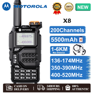 【ชุดหูฟังฟรี】Motorola X8 เครื่องส่งรับวิทยุ วิทยุสองทาง เครื่องส่งรับวิทยุระยะไกล วิทยุสองทางระยะไกล