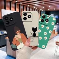 Casing For Honor X5C X5C Plus 4G Case Luxury Flower Soft Silicone Camera Protection For HonorX5C X5C