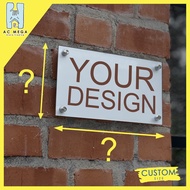 CUSTOM SIZE house number | nombor rumah | sign plate acrylic | number rumah | plate rumah | no rumah