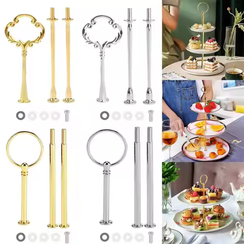 Cake Plate Handle 2 Tier Cake Plate Stand 3 Tier Zinc Alloy Cake Cupcake Holder Hardware Holder Wedd