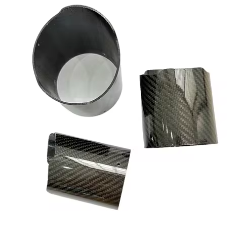 Auto parts exhaust pipe outlet modified carbon brazing decorative tailpipe 76mm 89mm 101mm 114mm