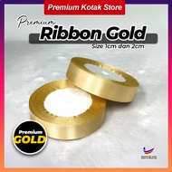 YJL Ribbon GOLD 2cm 1cm Riben wedding doorgift Riben Premium Gold