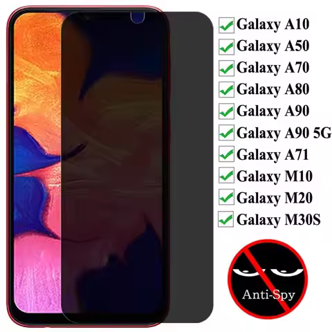 Privacy Tempered Glass For Samsung Galaxy A50 A10 A70 A71 A80 A90 5G Anti-Spy Glass For Samsung M10 