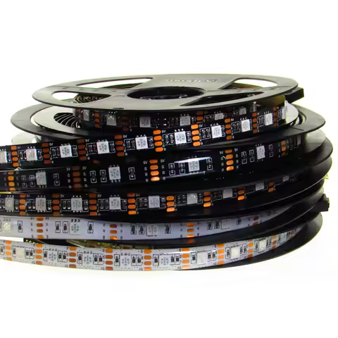 RGB Led Light Strip 5V SMD 5050 5M 150Leds 300Leds Black White PCB Waterproof TV Backlight 5 V Led R