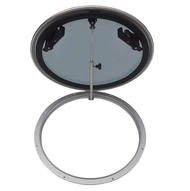 Winibo D18.7" Deck Hatch/Marine Hatch Porthole - Anodized Aluminum Round Hatch with Tempered Glass f