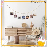 POPULAR Photo Display, Wall Decoration Wall Hanging Picture Holder, Rustic Decor Clip Wooden Beads W