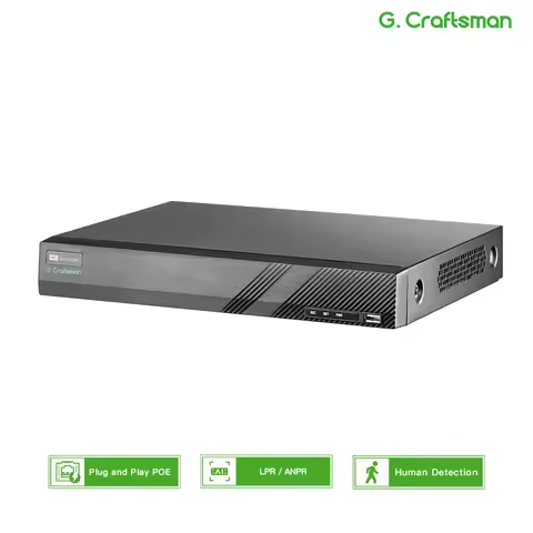 Gcraftsman 4K 8MP 8-Channel LPR NVR Superlive Plus APP VMS NDAA Compliant Network Video Recorder for