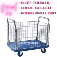 Caged Trolley Warehouse Picking Multipurpose Portable 400KG LOAD With BRAKE (90x59x83cm)