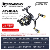 BEARKING ATHENA รอกหมุนที่จับแบบคู่รุ่นที่กำหนดเอง-ตัวคาร์บอน6 + 1 BBอัตราทดเกียร์5.2:1ลากสูงสุด6กก.