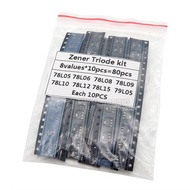 SOT-89 SMD transistor Assorted KIT Total 8kinds X10PCS=80PCS contains 78L05 78L06 78L08 78L09 78L10 